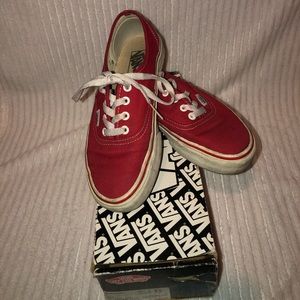 Authentic red vans